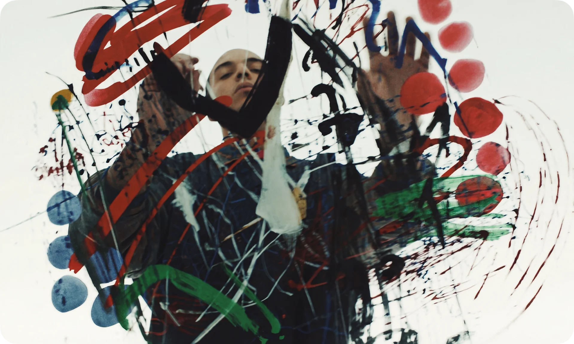 Expressive abstract artwork used as key art